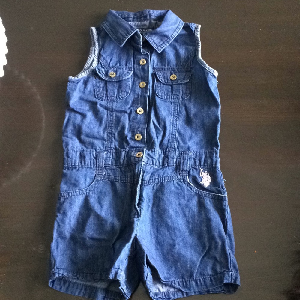 U.S. Polo Assn. Jean Romper size 3T